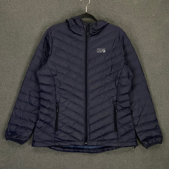 Mountain Hardwear Jackets & Blazers - Mountain Hardwear Glen Alpine Down Hoodie Women Large Blue Fill Insulated Jacket